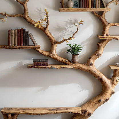 Tree Bookshelf – Unique Wooden Branch Design for Home Decor 