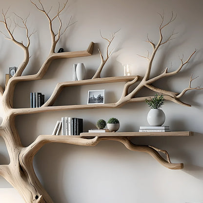 Tree branch bookshelf solid wood christmas tree bookcase mid century bookcase nursery bookshelf christmas gifts. 