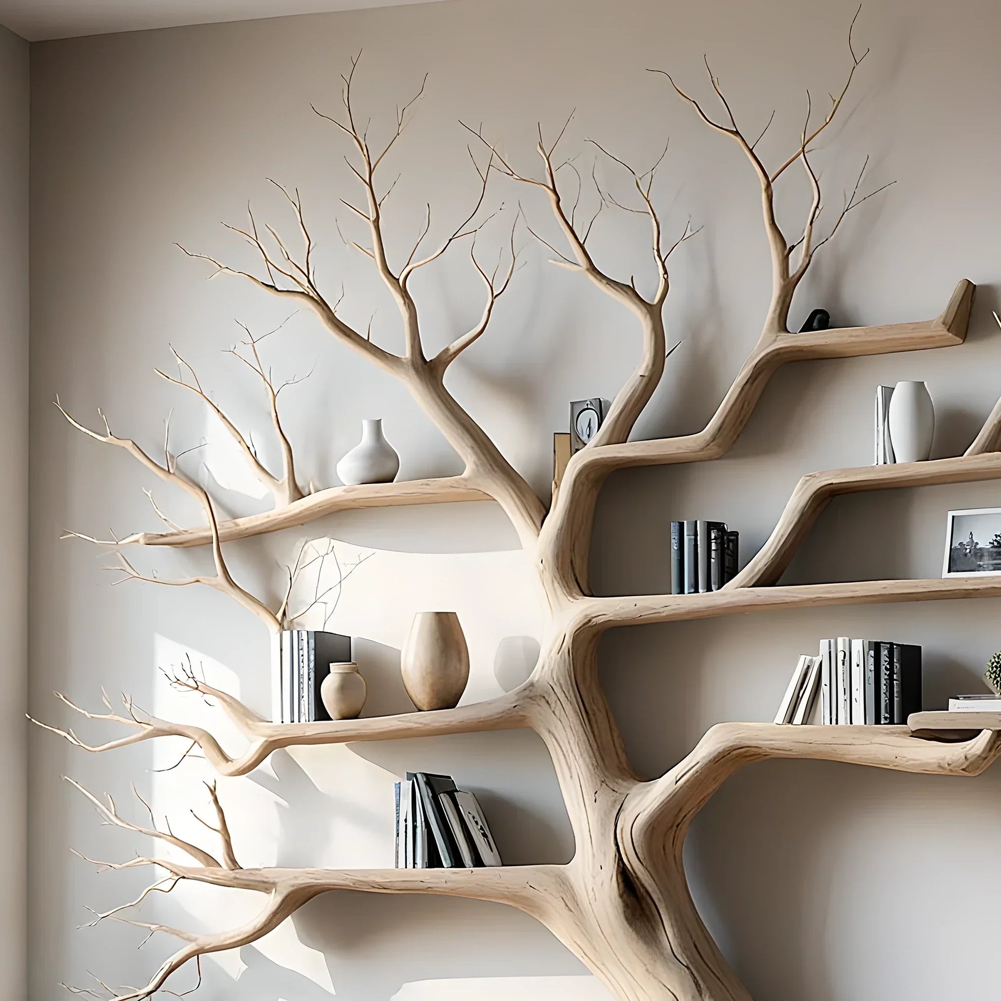 Tree branch bookshelf solid wood christmas tree bookcase mid century bookcase nursery bookshelf christmas gifts. 