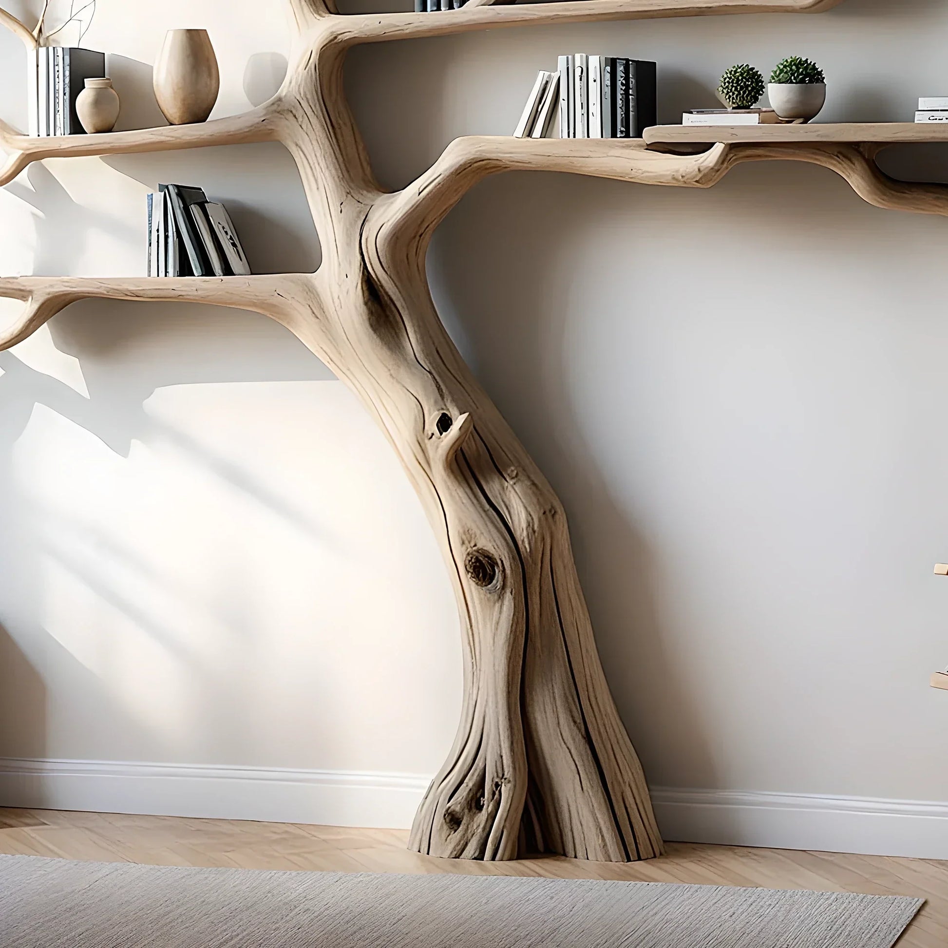 Tree branch bookshelf solid wood christmas tree bookcase mid century bookcase nursery bookshelf christmas gifts. 