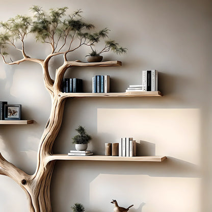 Tree-shaped bookshelves, souvenir display shelves 