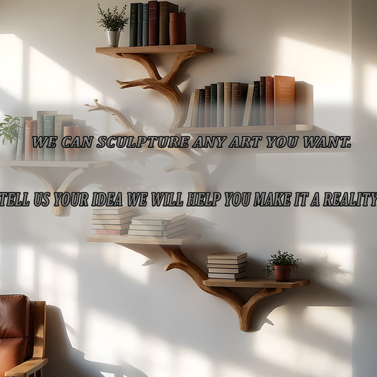Unique Tree Branch Shelf – Organic Wood Bookshelf Handmade to Order 