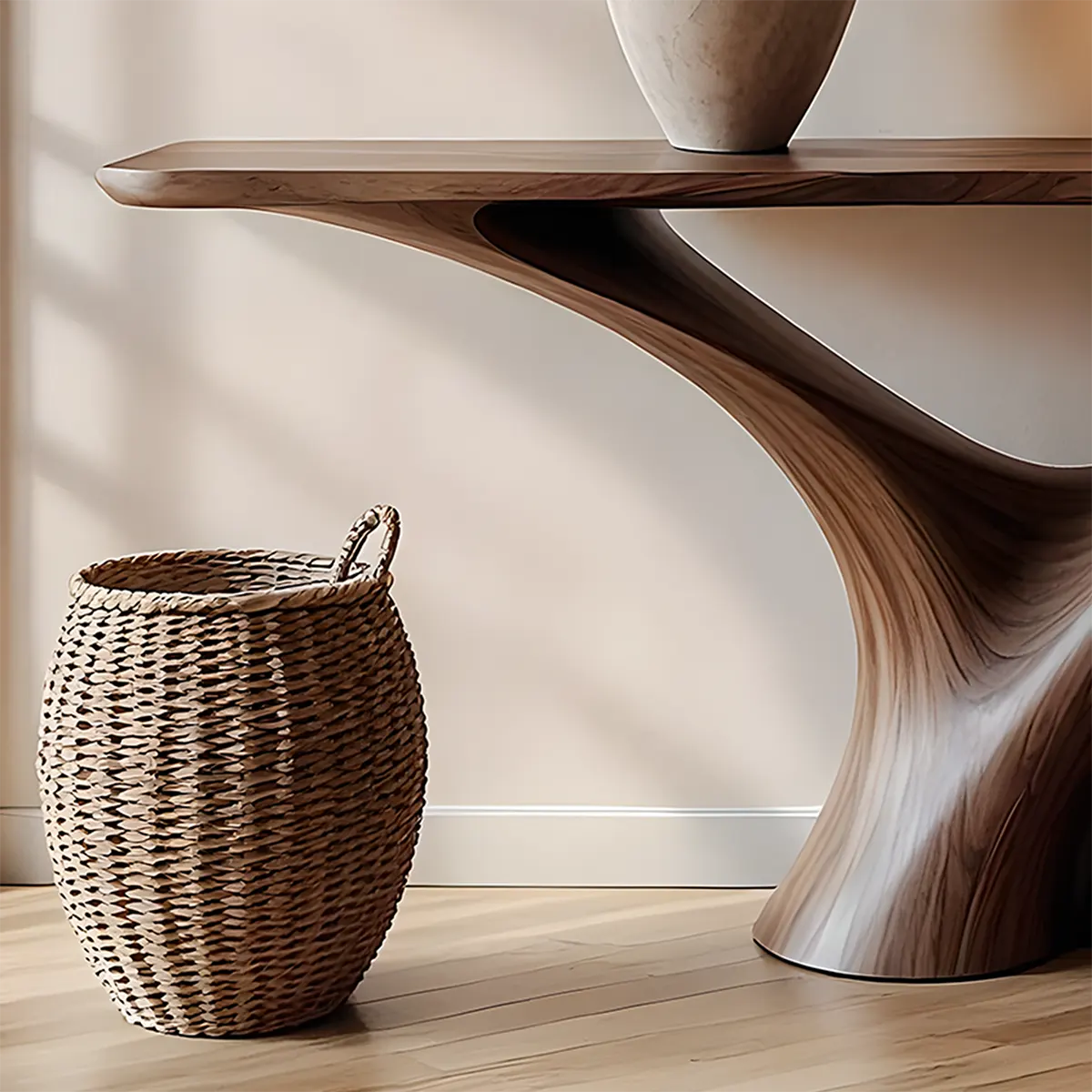 Y-Form Walnut Console Table – Handcrafted Modern Design - Rustira