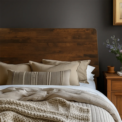 Modern Platform Design Natural Wood Bed – Luxurious & Durable