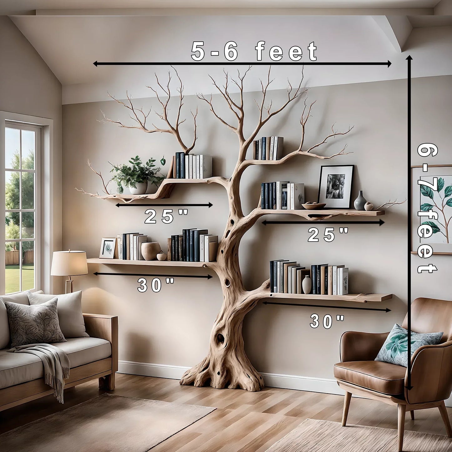 solid wood bookshelf, farm bookshelf, library bookshelf 