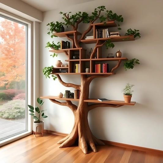 tree branch bookshelf, old driftwood bookshelf 