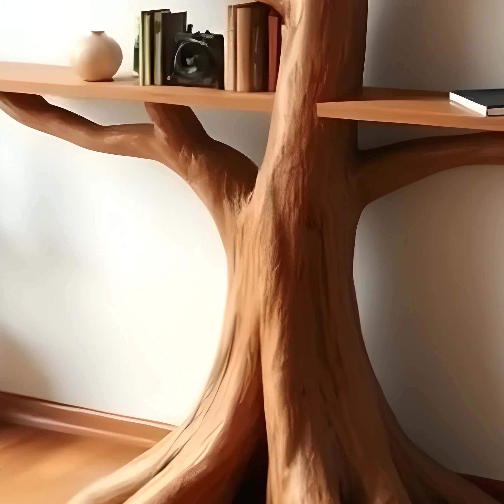 tree branch bookshelf, old driftwood bookshelf 